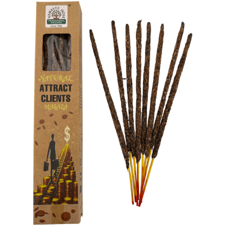 Caja Incienso natural Atrae Clientes Namaste India Natural Masala Orkay - 12 cajetillas de incienso orgánico 30gr.