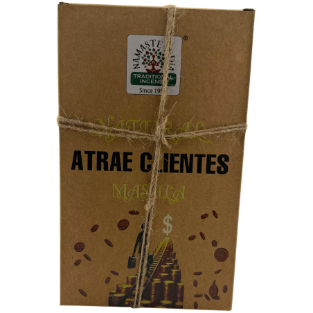Caja Incienso natural Atrae Clientes Namaste India Natural Masala Orkay - 12 cajetillas de incienso orgánico 30gr.