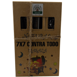 Naturalne kadzidełka w pudełku 7x7 Against All Namaste India Natural Masala Orkay - 12 pudełek organicznych kadzidełek po 30 g.