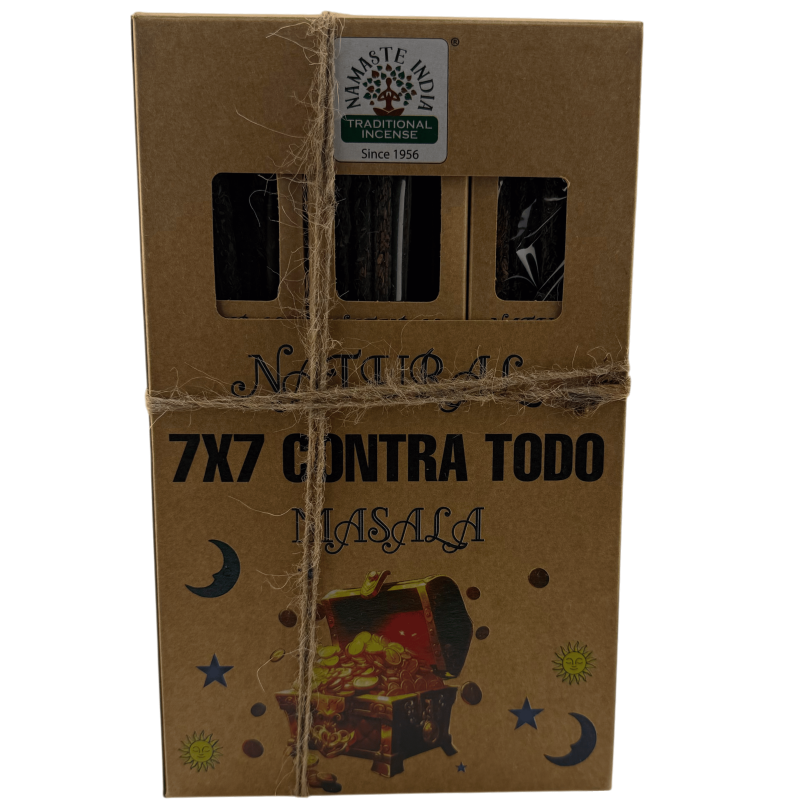 Naturalne kadzidełka w pudełku 7x7 Against All Namaste India Natural Masala Orkay - 12 pudełek organicznych kadzidełek po 30 g.-BOTANICZNE KADZIDŁKA-HOSTENATURA