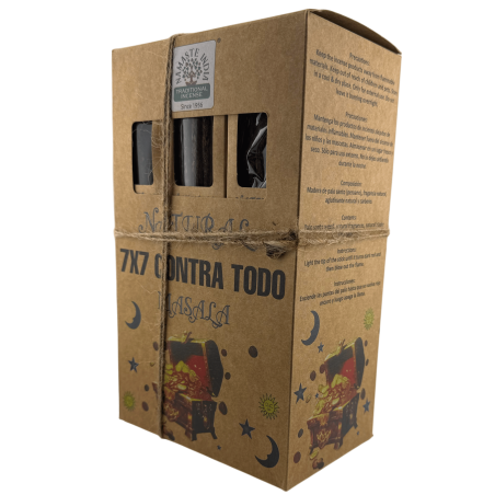 Caixa Encens natural 7x7 Contra Tot Namaste Índia Natural Masala Orkay - 12 paquets d'encens orgànic 30gr.
