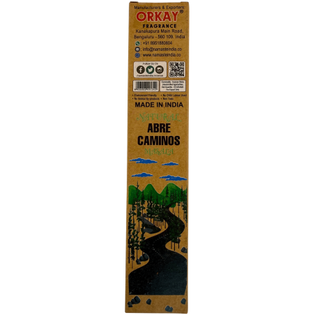 Natuurlijke wierook opent paden Namaste India Natuurlijke Masala Orkay - 1 doosje biologische wierook 30 gram.