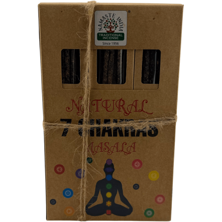 Natural Incense Box 7 Chakras Namaste India Natural Masala Orkay - 12 boxes of organic incense 30gr.