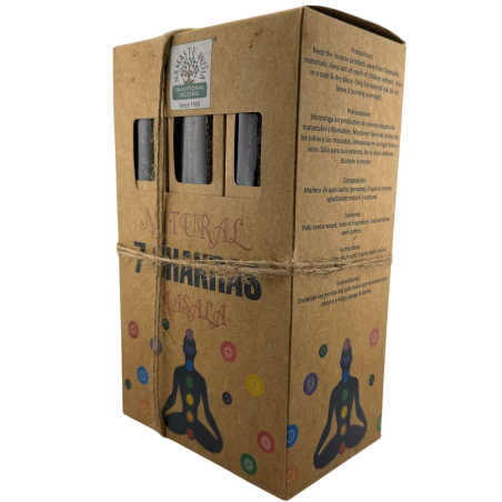 Caixa de Incenso Natural 7 Chakras Namaste Índia Natural Masala Orkay - 12 caixas de incenso orgânico de 30g.