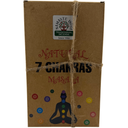 Coffret d'encens naturel 7 Chakras Namaste India Natural Masala Orkay - 12 boîtes d'encens bio 30gr.