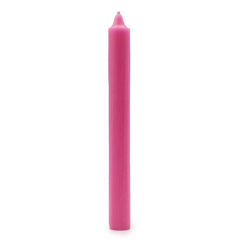 Bougies en vrac de couleur unie - Rustique Rose profond - Paquet de 10-BOUGIES DE DÎNER-HOSTENATURA