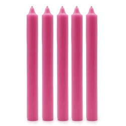 Velas a Granel de Color Sólido - Rosa Profundo Rústico - Paquete de 10 - 2