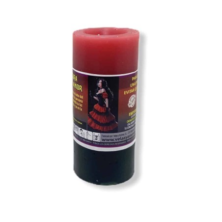 Vela Pomba Gira - Velas e Aromas - Óleos Essenciais - 14x6cm