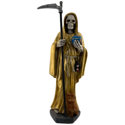 Figura Resina Santisima Muerte 30cm Dorada