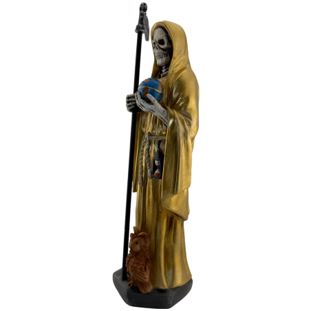 Figura Resina Santisima Muerte 30cm Dorada