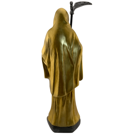Figurine en résine de la Sainte Mort, 30 cm, dorée