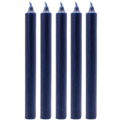 Velas a granel de color sólido - Azul marino rústico - Paquete de 10 - 2