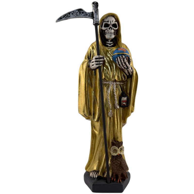 Harts Santa Muerte Figur 20cm Gyllene-ESOTERISKA FIGURER-HOSTENATURA
