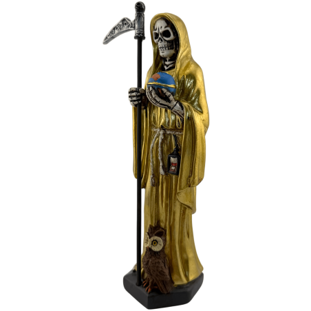 Figura Resina Santa Muerte 20cm Dorada
