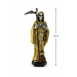 Figur Santa Muerte aus Kunstharz, 20 cm, golden
