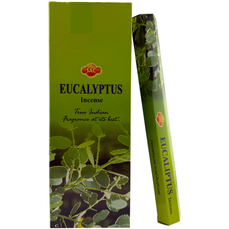 Encens SAC Eucaliptus - Caixa de 6 paquets hexagonals de 20 barretes 120 barretes d'encens-INCENSOS SAC-HOSTENATURA