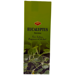 Encens d'eucalyptus SAC - Boîte de 6 paquets hexagonaux de 20 bâtonnets chacun, soit 120 bâtonnets d'encens