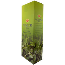 Encens d'eucalyptus SAC - Boîte de 6 paquets hexagonaux de 20 bâtonnets chacun, soit 120 bâtonnets d'encens