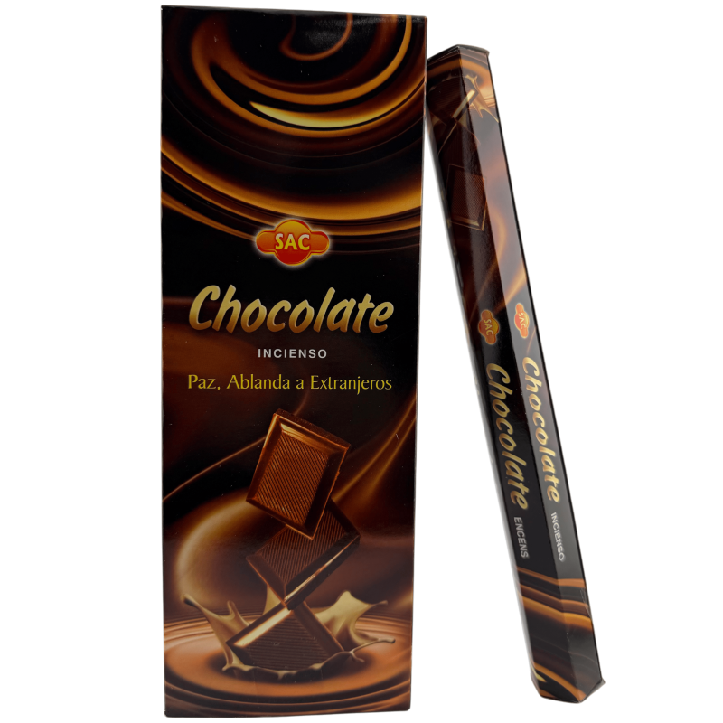 Encens SAC Xocolata - Caixa de 6 paquets hexagonals de 20 barretes 120 barretes d'encens-INCENSOS SAC-HOSTENATURA