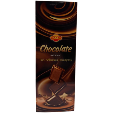 SAC Chocolate Incense - Box of 6 hexagonal packs of 20 sticks each, 120 incense sticks