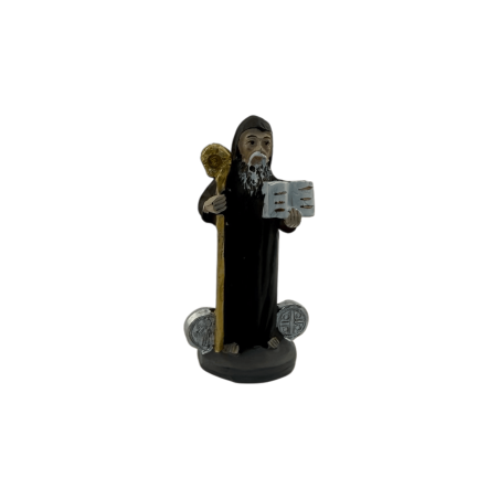 Figura Resina San Benito 5cm en lata