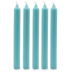 Velas a granel de color sólido - Aqua rústico - Paquete de 10 - 2