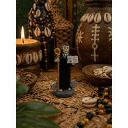 Figura Resina San Benito 5cm en lata
