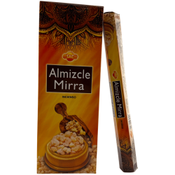 Incienso SAC Almizcle Mirra - Caja de 6 paquetes hexagonales de 20 barritas 120 barritas de incienso