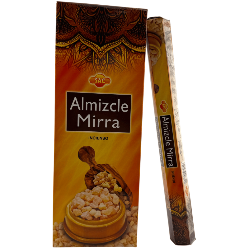 Incienso SAC Almizcle Mirra - Caja de 6 paquetes hexagonales de 20 barritas 120 barritas de incienso-INCIENSOS SAC-HOSTENATURA