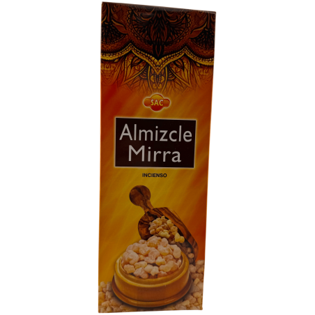 Incienso SAC Almizcle Mirra - Caja de 6 paquetes hexagonales de 20 barritas 120 barritas de incienso