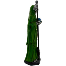 Resin Santa Muerte Figure 15cm Green