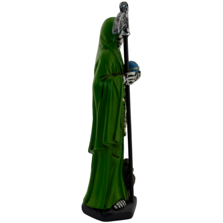 Figurine Santa Muerte en résine 15 cm Vert