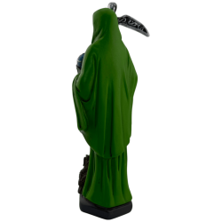 Figurka Santa Muerte z żywicy 15 cm w kolorze zielonym