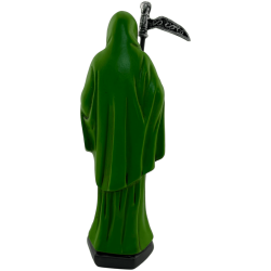 Figurka Santa Muerte z żywicy 15 cm w kolorze zielonym