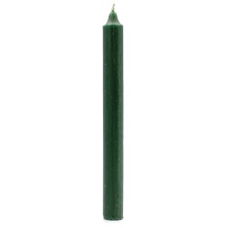 Bougies en vrac de couleur unie - Vert houx rustique - Paquet de 10