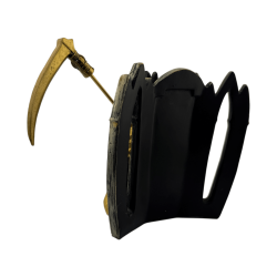 Żywiczna figura Santa Muerte siedząca 15 cm złota