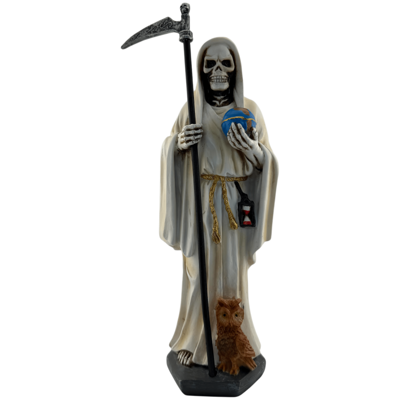 Figura Resina Santa Muerte 30cm Blanca-FIGURAS EGIPCIAS-HOSTENATURA