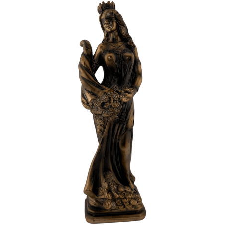 Statuetta in resina della Dea della Fortuna, 20 cm
