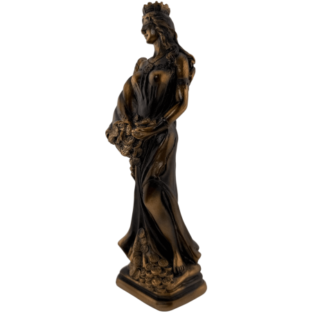 Statuetta in resina della Dea della Fortuna, 20 cm
