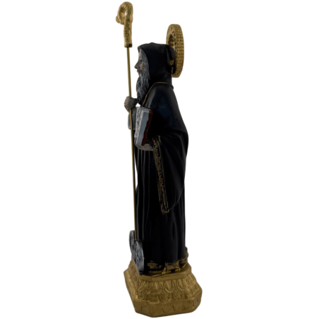 Harsbeeldje van Sint Benedictus, 16 cm.