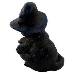 Resin figure of a Witch Cat in a jar, 11cm