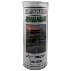 Vela para Abrir Caminhos com Oração e Óleo 15x6cm