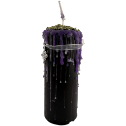 Witch's Knot Talisman Candle - Esoteric Candle with Special Amulet 14x6cm - Union, Protection and Spiritual Strength
