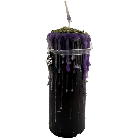 Witch's Knot Talisman Candle - Esoteric Candle with Special Amulet 14x6cm - Union, Protection and Spiritual Strength