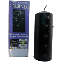 Special 7 Pepper Candle - Esoteric Candle 14x6cm - Against magic, spells, enemies, provoking fights...