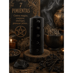 Vela Especial de Pimenta 7 - Vela Esotérica 14x6cm - Contra magia, feitiços, inimigos, provocação de lutas...