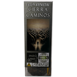 Velon Especial Cierra Caminos 14x6cm - Incluye Ritual, Aceite y Polvos