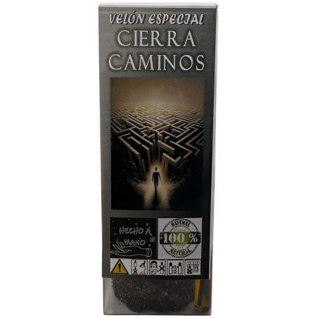 Velon Especial Cierra Caminos 14x6cm - Incluye Ritual, Aceite y Polvos