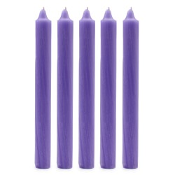 Velas a Granel de Color Sólido - Lila Rústica - Paquete de 10 - 2