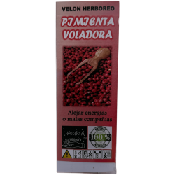 Candela alle erbe al peperoncino volante - Candela esoterica 14x6cm - Allontana le energie negative o le cattive compagnie